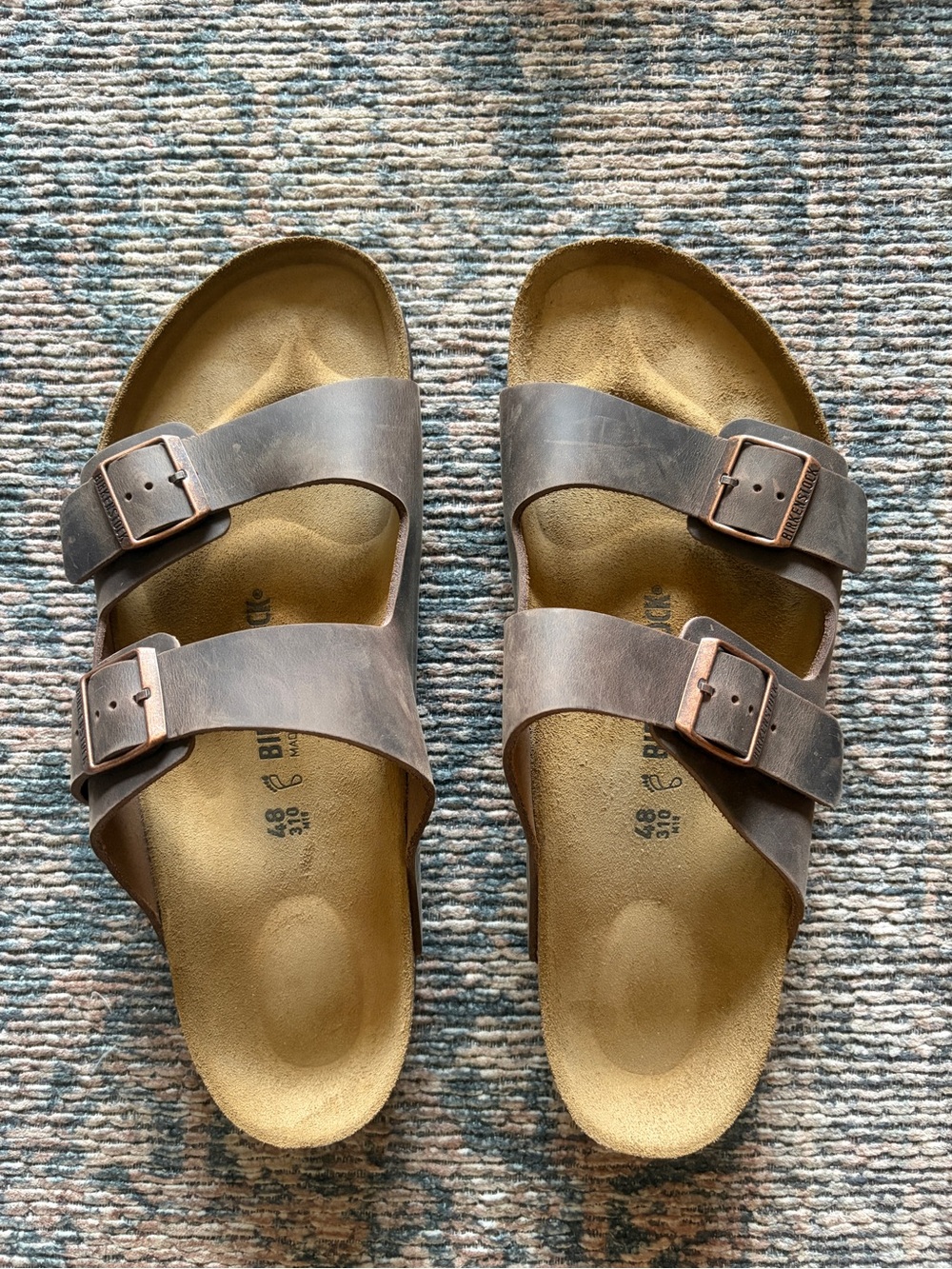BIRKENSTOCK Arizona Leather Sandals Brown size 48